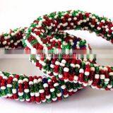 Indian Traditional Pearl Beaded Bangles-Party Wear Bangles-Fashion Wear Bangles-Afghani Bangles-Boho Hippie-Belly Dance Bangles thumbnail-5