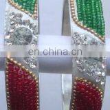 Crystal Rhinestone Jewelry Handmade Brass Bangle Manufacturer, Rhinestone Jewellery Bangle Exporter thumbnail-2