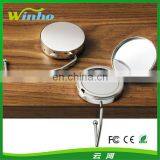 Handbag Hook Round with Mirror Silver Plated