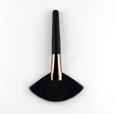 Individual Customize Factory OEM Black Synthetic Hair Fan Brush Makeup Brush thumbnail-1