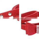 Diamond Embedded Butterfly Knot Adjustable Pet Collar Leather Leash Training Dog Pulling Rope Pet Neck Chain Pet Supplies thumbnail-4