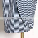 TWOTWINSTYLE Elegant Striped Pearls Ruched High Waist Patchwork Split Irregular Midi Skirts 2020 thumbnail-6