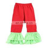 Wholesale Kid Little Girls Stretchy Flare Pants Icing Ruffles Solid Colors Ruffle Leggings thumbnail-3