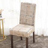 Navy Blue Printed Stretch Dining Room Chair Covers Soft Removable Dining Chair Slipcover thumbnail-2