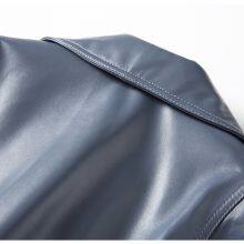 2021NEW FASHION LADIES' GENUINE SHEEPSKIN MOTORCYCLE LEATHER JACKET thumbnail-3