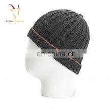 Knitted Cashmere Wool Beanie Hats And Caps For Men thumbnail-2