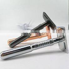 Wholesale Silver Double Edge Custom Reusable Safety Metal Shave Razors thumbnail-2
