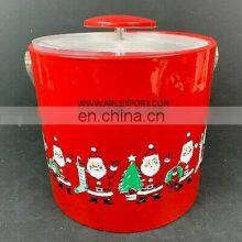 red christmas ice bucket