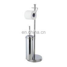 Bathroom Floor Standing Toilet Paper Holder Accessories Stainless Steel Toilet Paper Roll Holder thumbnail-3