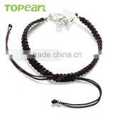 Topearl Jewelry 925 Sterling Silver Beads Jewelry Bird Charm Hand-knitted Bracelet Colorful Silver Bracelets For Gift 9SB14 thumbnail-2
