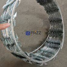 High Security Galvanized Razor Wire Cbt-60 45cm Diameter Galvanized Concertina Barb thumbnail-2