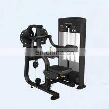 Селекторный тренажер для боковых разводов рук. Фитнес - оборудование для спортзала с системой навешивания дисков. Тренажер для нажатия на плечи MND Fitness с системой навешивания дисков с пином