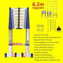 Single Blue Telescopic Ladder thumbnail-4