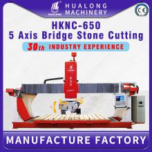 HUALONG machinery HKNC series 5 axis stone cnc Machine bridge saw with tilt table marble and granite bridge saw