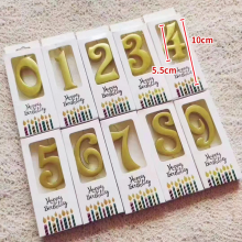 Bulk 0-9 Gold Number Candles, Metallic Birthday Cake Decor for Kids & Adult Parties thumbnail-4