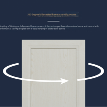 Hangmei Paint-free Solid Wood Wrapped Door Panel - 45-degree Mitered Frame, 360-degree Wrapped French-style Solid Wood Mitered Frame Cabinet Door thumbnail-5