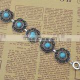 2015 YiWu New Products Bohemian Turquoise Hollow-out Flower Bracelet thumbnail-3