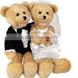 Bride & Groom Duet Sing Toy/Stuffed Musical Toy Wearing Wedding Dress/Soft Coulple Bears of Wedding