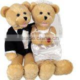 Bride & Groom Duet Sing Toy/Stuffed Musical Toy Wearing Wedding Dress/Soft Coulple Bears of Wedding thumbnail-1