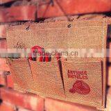 Customized Jute Storage Bag With Three Pockets thumbnail-1