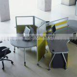 Popular Glass Partition Open 120 Office Workstation With Round Coffee Table(SZ-WS330) thumbnail-1