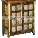 French Vintage Cabinet, Reclimed Wood Cabinets, Colorful Wooden Cabinets