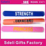 Customized LOGO Silicone Snap Slap Wristband for Girls thumbnail-1