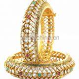 Indian Traditional Beautifull Gold Plated Openable Bangle thumbnail-1