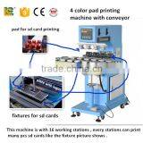 China Hottest 4-Colour Ink Cup Pad Printer LC-SPM4-150/16T Tampo Printing Machine for Ball and Case thumbnail-2