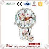 European Style Flowers Enveloped Beautiful Home Decoration Canvas Oversized Designer Wall Clock thumbnail-1