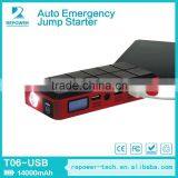 14000mAh three USB output lithium battery 12V jump starter power bank