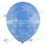 11 Inches-Wholesale Navy Blue Snowflakes Non Latex Balloons Christmas Round Latex Free Balloon thumbnail-1