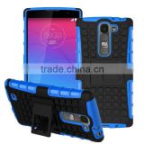 Dual layers protective rubber hybrid case for LG Magna heavy duty stand armor
