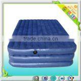 Inflatable Flocked Queen Size Pvc Air Bed With Pump Built in