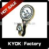 KYOK Antique Brass Luxurious Curtain Tiebacks Hooks , Crystal Curtain Hook thumbnail-6