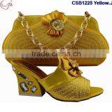 CSB1225 Chowleedee Fasion Latest Fashion Woman Italy Style High Heel Sandal Shoes With Matching Bag thumbnail-5