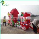 Colorful High Quality Outdoor Attractive Interesting Inflatable Christmas Cartoon Train thumbnail-1