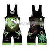 High Quality Low Price Customized Wrestling Singlets thumbnail-2