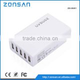 EU/US/UK/AU Travel Charger OEM, Fire-proof 5 Port Plug for iphone 6 6s USB Wall Charger