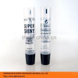 clear squeezable lip gloss ,plastic cosmetic lip balm tube
