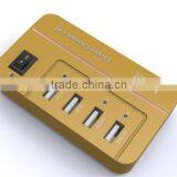 20W 4 Port Multiple USB Family-sized Desktop Rapid Charger Multi Travel Power Adapter for USB-Charged Devices(Black) thumbnail-3