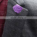 Fabric Flower Boutonniere Brooch Corsage Wedding Prom Grooms Suit Coat Lapel Pin