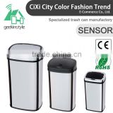 8 10 13 Gallon Infrared Touchless Dustbin Stainless Steel Waste bin indoor garbage can factory SD-007