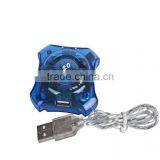 Practical Transparent USB 4 PortS Usb 1.1 Hub in Plum Design for Promotions Business Gifts