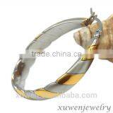 Two Tone Stainless Steel Fashion Fake Gold Earrings