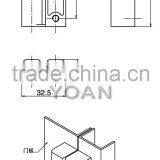 Gray Powder Coated Zinc Die-casting Nylon Washer Door Hinge thumbnail-2