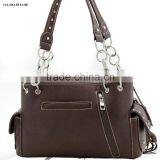 BLACK RHINESTONE CONCEALED CARRY WEAPON HANDBAG FAITH HOPE LOVE WESTERN PURSES WITH TASSEL thumbnail-4