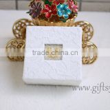 Elegant Fashion Customize Wedding Engagement Ring Box with beaded name plate of U