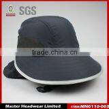 Custom Summer Polyester Large Brim Flap Cap With Side Mesh