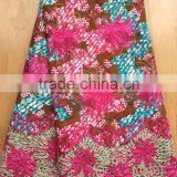 Hollandis Wax Mix Lace Fabric African Wax/ankara Printed Wax Mix Embroidered Lace thumbnail-3